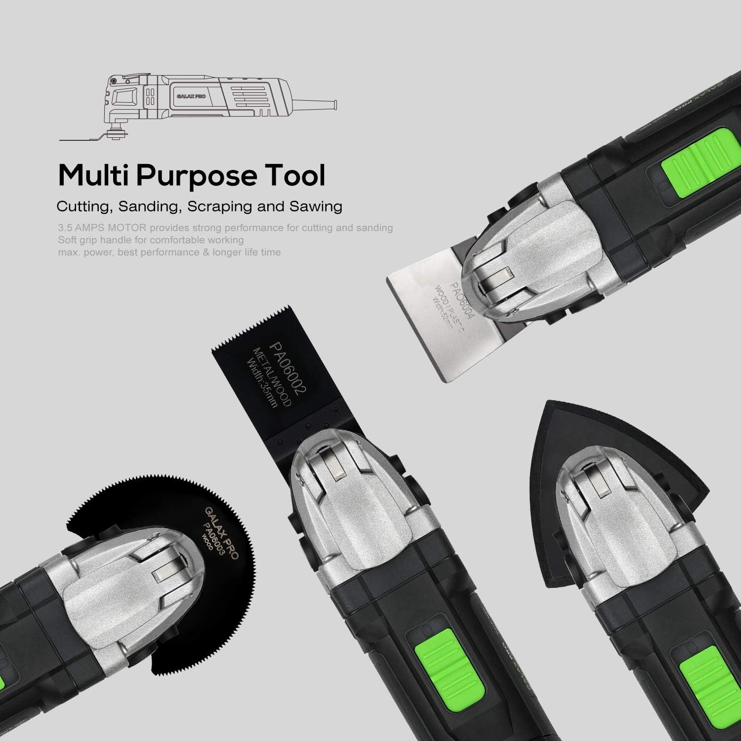 GALAX PRO Multitool 400W | 34% Korting | Doe-het-zelf Essentieel