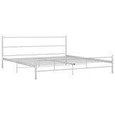 vidaXL Bedframe Metaal Wit 200x200 cm - 83% Korting!