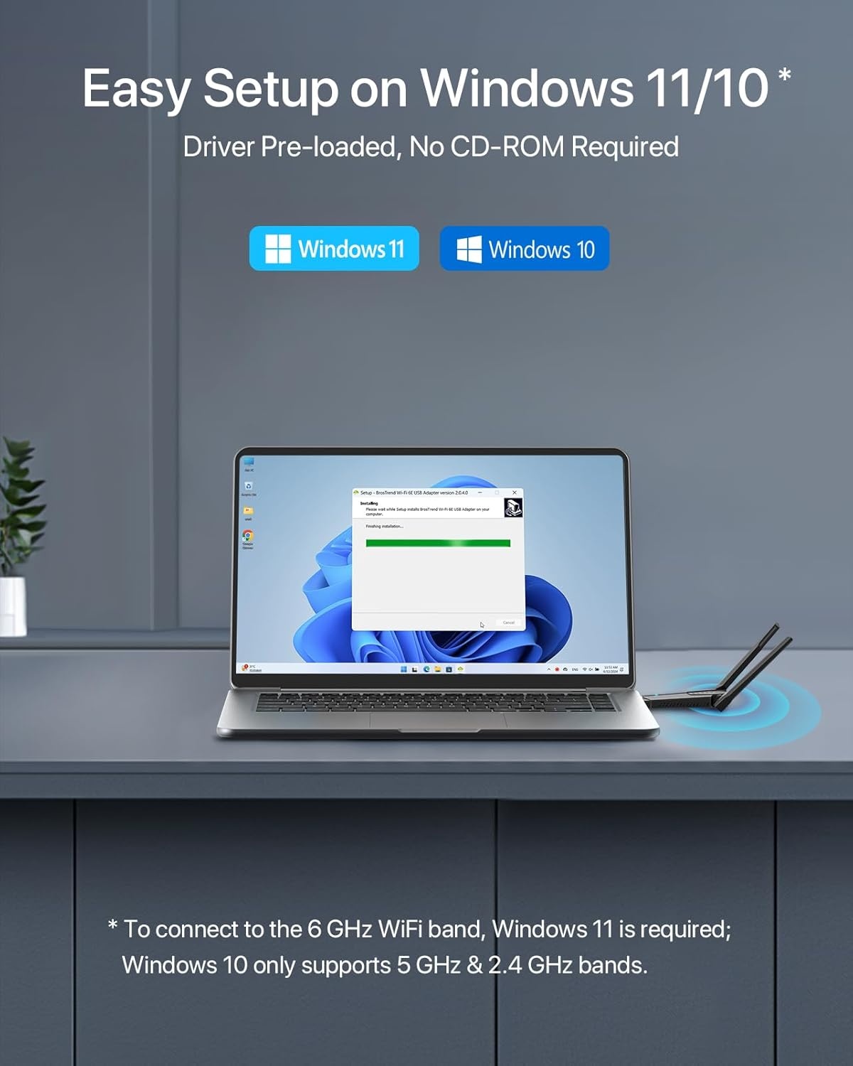 WiFi 6E USB Adapter AXE5400 Tri-Band - 29% Korting