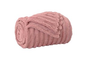 VidaXL Gooi Deken Roze Fleece (270x240cm) - 39% Korting