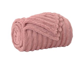 vidaXL Gooi Deken Roze 270 x 240 cm Fleece