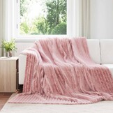 vidaXL Gooi Deken Roze 270 x 240 cm Fleece