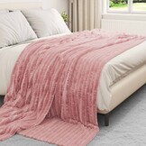 Roze VidaXL Gooi Deken Fleece 270x240 cm - 58% Korting!