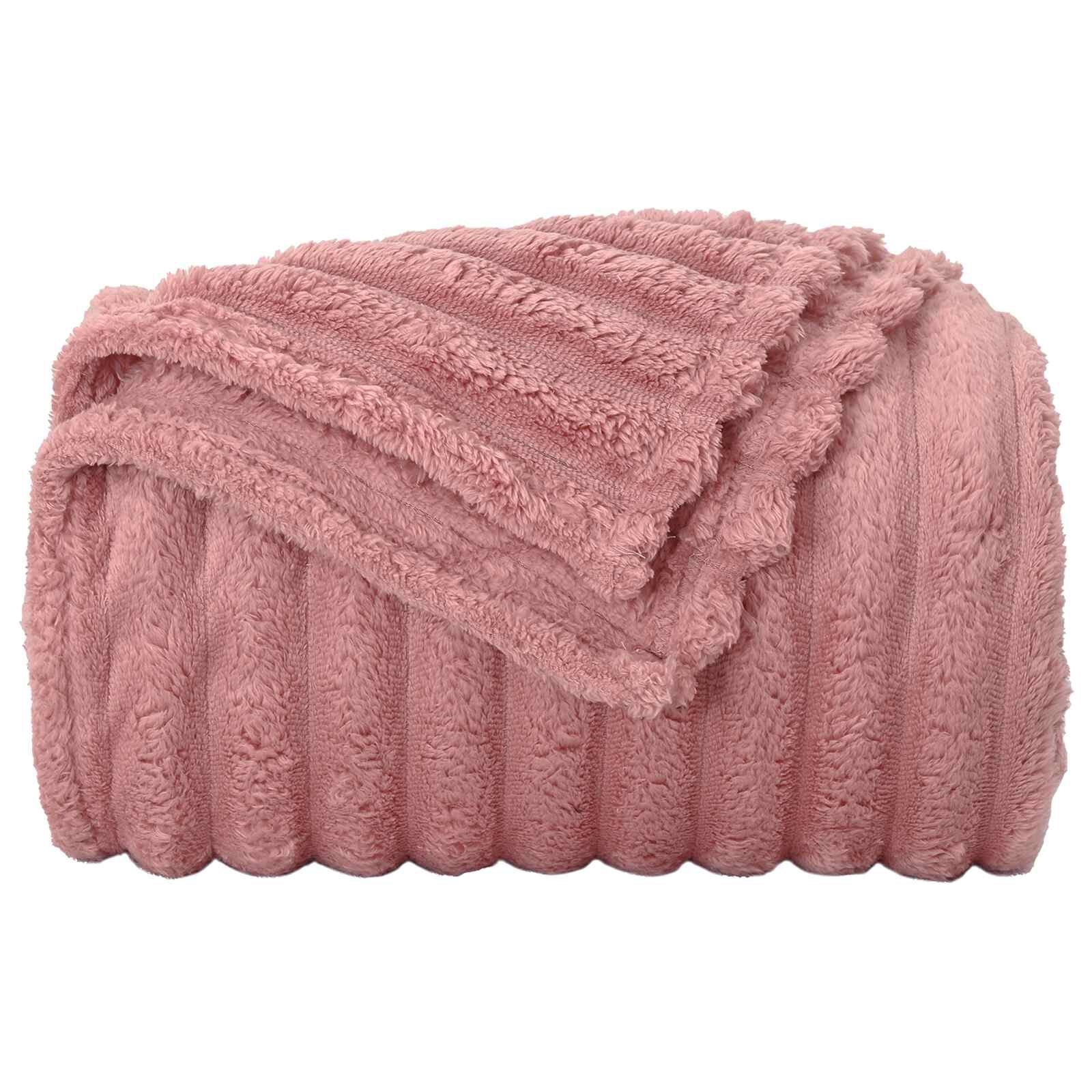 Roze VidaXL Gooi Deken Fleece 270x240 cm - 58% Korting!