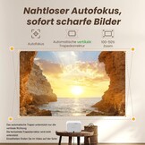 Yaber L2s Beamer Sound by JBL, 700 ANSI 1080P Native projector, naadloze autofocus videobeamer, led-beamer met WiFi6 en Bluetooth 5.1 thuisbioscoopbeamer voor mobiele telefoon/laptop, compatibel met