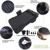 Luchtmatras Autobed 135x70 cm T-vormig met pomp & 2 kussens voor MPV SUV Sedan Camping Reizen