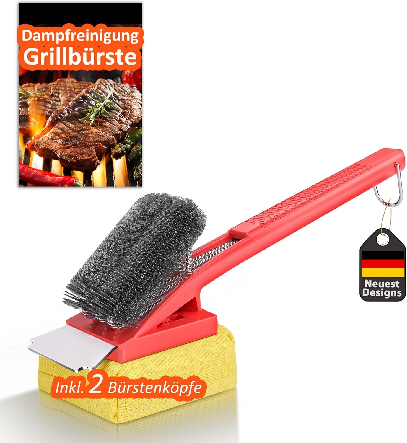 Grillborstel Hittebestendig (Rood) - 28% Korting!
