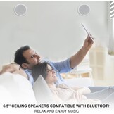 4x Plafondluidsprekers 600W met Bluetooth 6.5" - 62% Korting