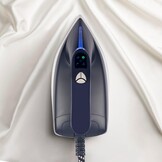 Stoomstrijkstation 2200W, 120 g/min stoom, 5,5 bar, verticale stoom, keramische zoolplaat, automatische uitschakeling, blauw