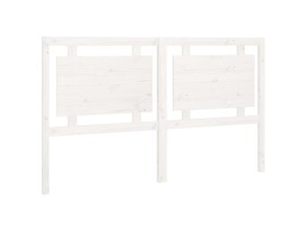 vidaXL Hoofdbord 165,5x4x100 cm massief grenenhout wit