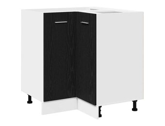 vidaXL Hoek Onder Kast Zwart eiken 75.5 x 75.5 x 81.5 cm Bewerkt hout