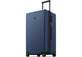 Grote Blauwe Polycarbonaat Koffer met 8 Wielen - 30% Korting