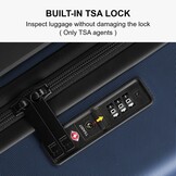 Blauwe Lichtgewicht Koffer met 8 Wielen & TSA-slot - 37% Korting!