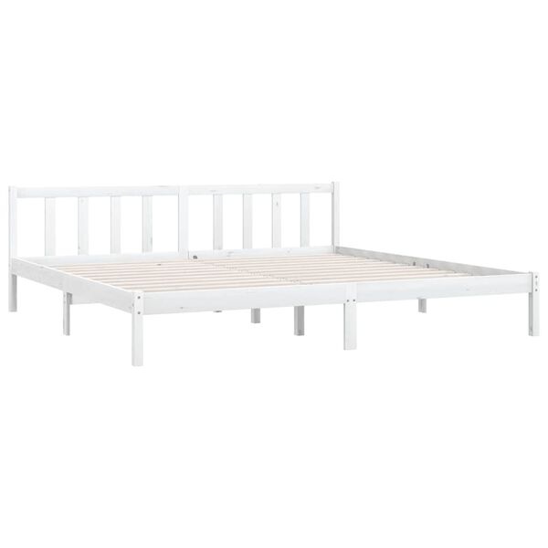 Massief Grenen Bedframe Wit 200x200 cm - 77% Korting