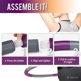 Fitnesshoepel met Gewicht | 55% Korting | Verstelbaar 1-2.3kg | 8 Delen