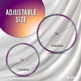 Fitnesshoepel met Gewicht | 55% Korting | Verstelbaar 1-2.3kg | 8 Delen