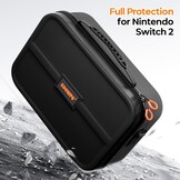 Nintendo Switch 2 Draagtas Hardcase - All-in-One Opbergtas met 20 Game Card Slots & 4 Duimgrepen - Volledige Bescherming voor Console & Accessoires