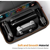 Nintendo Switch 2 Draagtas Hardcase - All-in-One Opbergtas met 20 Game Card Slots & 4 Duimgrepen - Volledige Bescherming voor Console & Accessoires