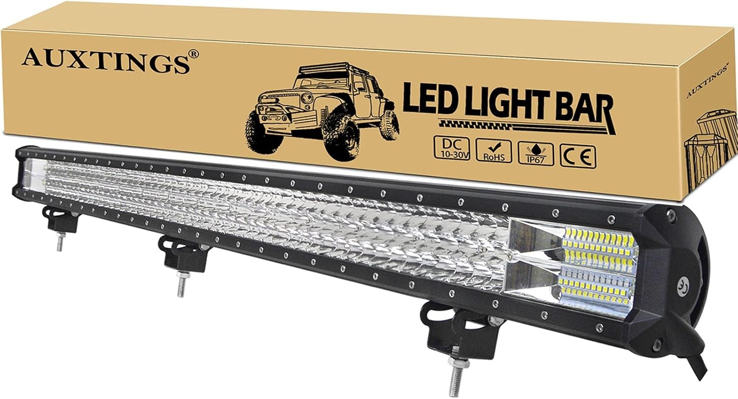 LED Lichtbalk 86 cm 468W Spot & Breedstraler IP67 Waterdicht 3 Rijen 7D voor Off Road 4x4 Vrachtwagen SUV met Montagebeugel
