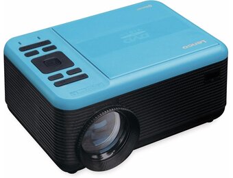 Lenco LPJ-500 - Bluetooth beamer - Mini Beamer - DVD speler - 2800 lumen - 30.000 uur levensduur - Full HD - Bluetooth 5.0-2 x HDMI - USB - SD - AV-in - VGA - blauw