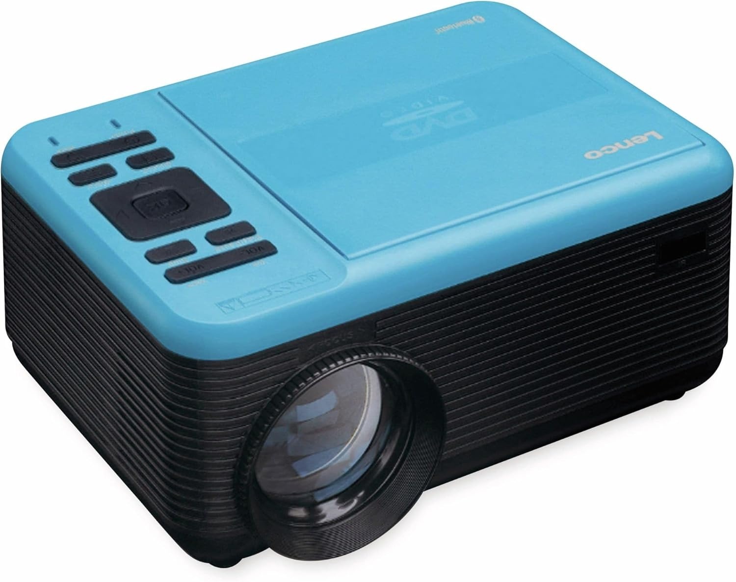 Lenco LPJ-500 - Bluetooth beamer - Mini Beamer - DVD speler - 2800 lumen - 30.000 uur levensduur - Full HD - Bluetooth 5.0-2 x HDMI - USB - SD - AV-in - VGA - blauw