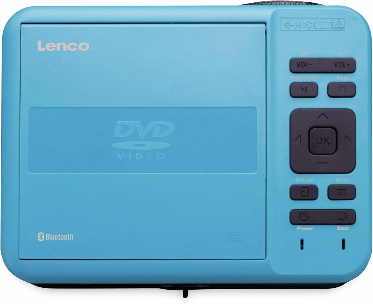Lenco LPJ-500 - Bluetooth beamer - Mini Beamer - DVD speler - 2800 lumen - 30.000 uur levensduur - Full HD - Bluetooth 5.0-2 x HDMI - USB - SD - AV-in - VGA - blauw