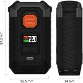 Vaporesso Armour Max Mod 220W Box Mod - Zilver