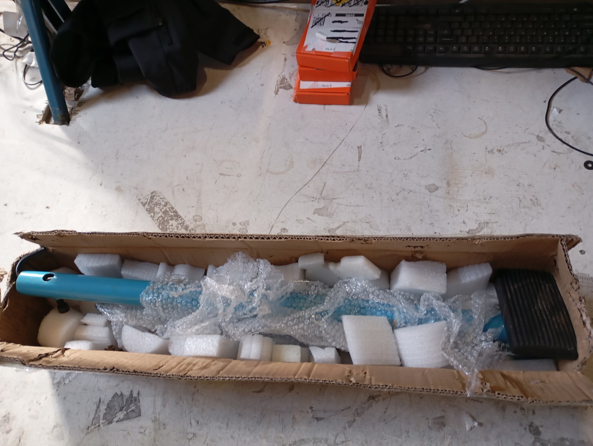 Draagarmhefboom Montagegereedschap Universeel met Ketting, Koolstofstaal, 500 kg, Blauw, Lengte 1030-1300mm, Spanhoogte 65-265mm