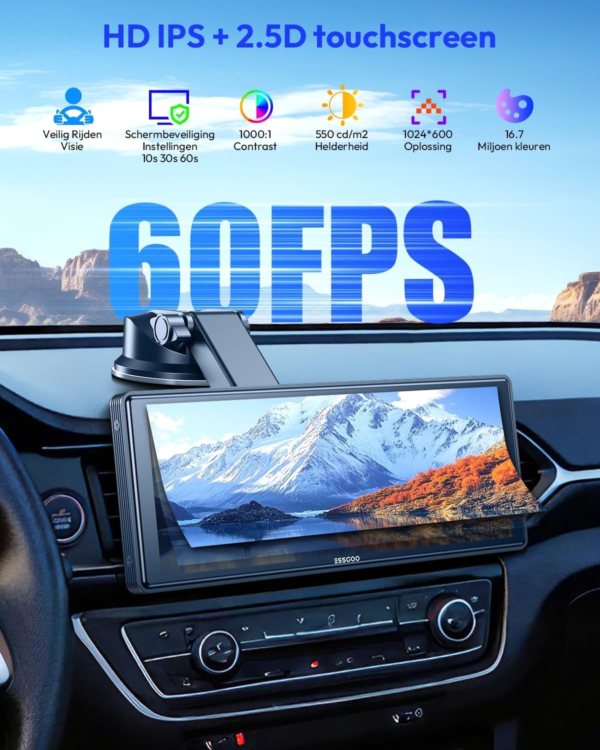 Draadloos CarPlay/Android Auto Scherm 10.26" - 29% Korting