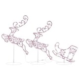 Acryl Kerst Rendier & Slee Decoratie - 260cm - 83% Korting