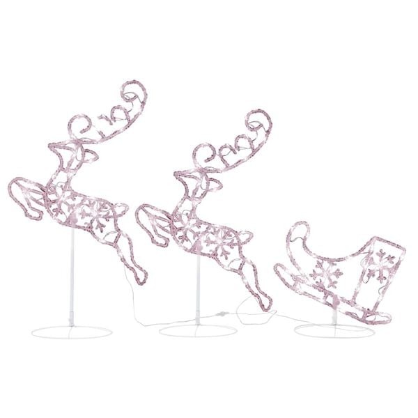 Acryl Kerst Rendier & Slee Decoratie - 260cm - 83% Korting