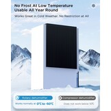 EasyAcc 3-in-1 elektrische luchtontvochtiger, 3 l/24 uur, stil, draagbare ontvochtiger, kantelbeveiliging, krachtige wintermodus, slaapmodus, timer voor badkamer, kelder