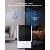 EasyAcc 3-in-1 elektrische luchtontvochtiger, 3 l/24 uur, stil, draagbare ontvochtiger, kantelbeveiliging, krachtige wintermodus, slaapmodus, timer voor badkamer, kelder