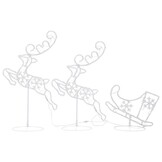 Acryl Kerst Rendier & Slee Decoratie - 260cm - 83% Korting