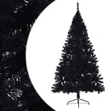Halve Kunstkerstboom Zwart 180 cm met Standaard (71% Korting)