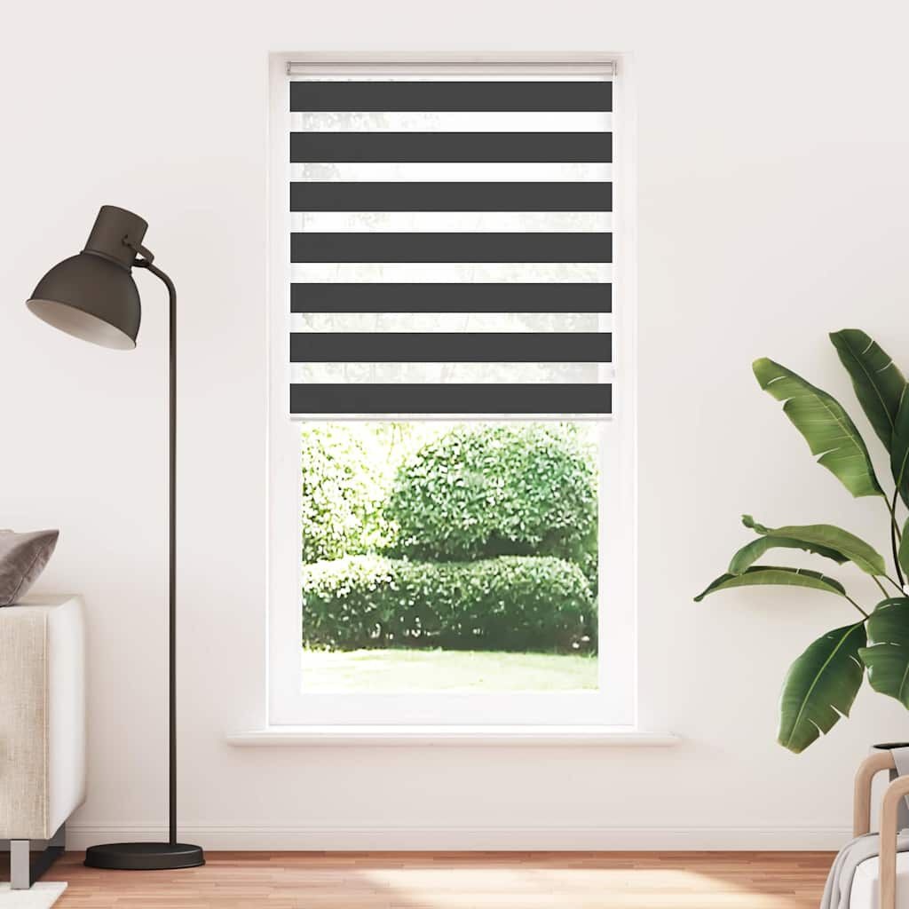 vidaXL Zebra Rolgordijn Zwart - 95x200cm - 64% Korting