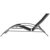 vidaXL Ligbed Aluminium Zwart - 47% Korting!