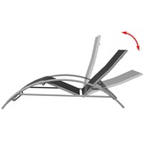 vidaXL Ligbed Aluminium Zwart - 47% Korting!