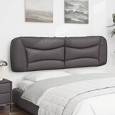 vidaXL Hoofdbordkussen Kunstleer Grijs 180 cm - 76% Korting