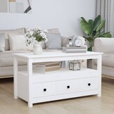 vidaXL Salontafel Grenenhout Wit - 47% Korting