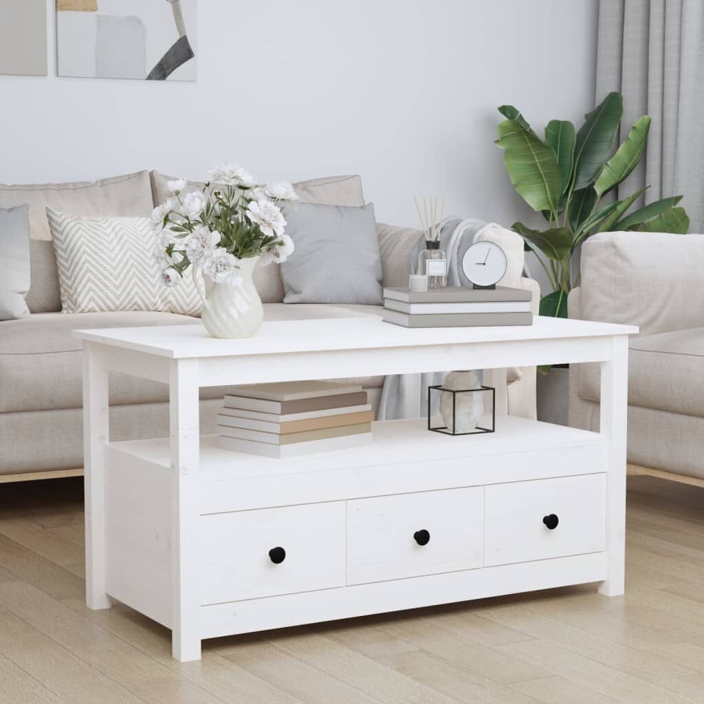 vidaXL Salontafel Grenenhout Wit - 47% Korting