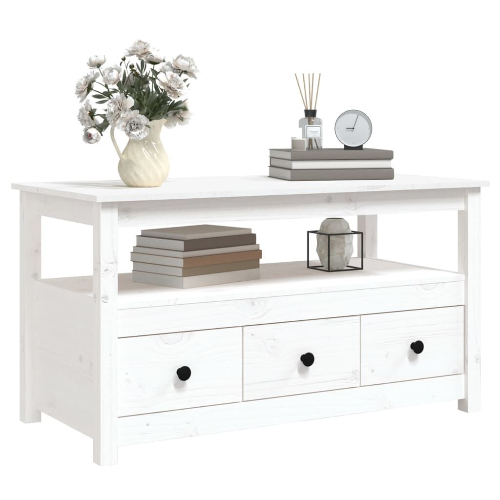 vidaXL Salontafel Grenenhout Wit - 47% Korting