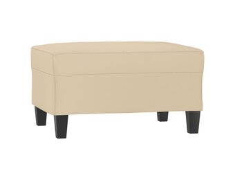 vidaXL Voetenbank 70x55x41 cm microvezelstof crèmekleurig
