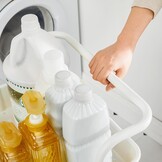 Witte Serveertrolley 3 Niveaus met Handvat, 4 Wielen & Remmen, Kunststof Planken, 2 Ophangvakken