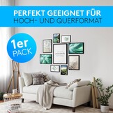 Calias® [1 stuk] Fotolijst, 30 x 40 cm, zwart, fotolijst van hout met onbreekbaar plexiglas, houten fotolijst incl. standaard en ophanging, echt houten fotolijst, FSC-gecertificeerd, made in EU, 1