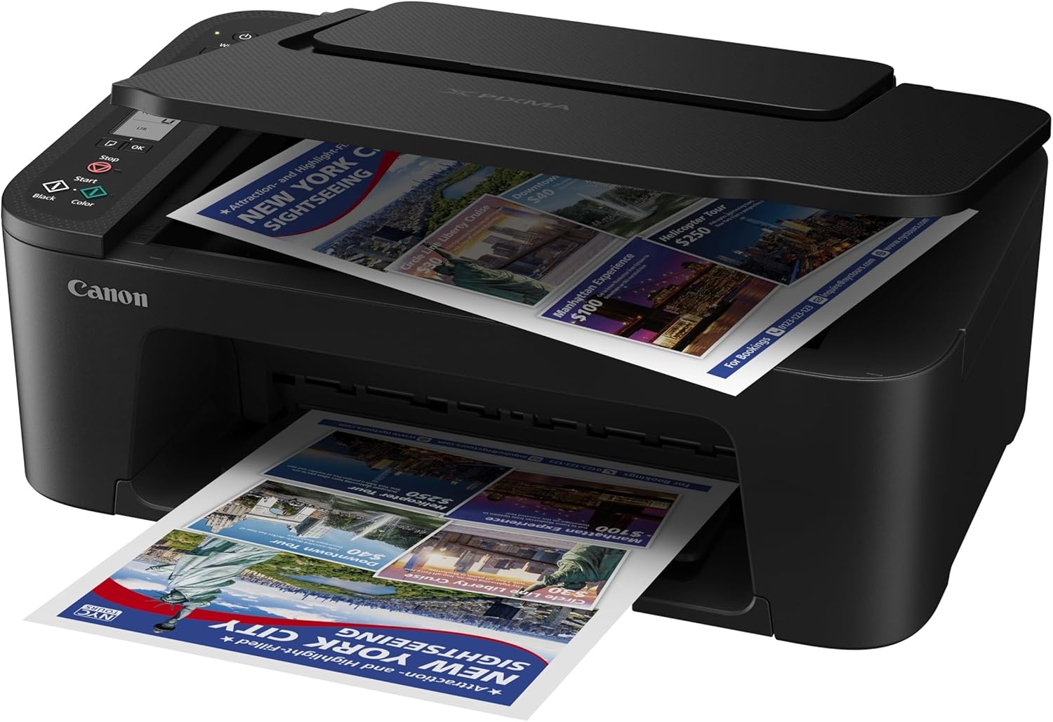 Multifunctionele inkjetprinter draadloos zwart A4 3-in-1 voor thuiskantoor