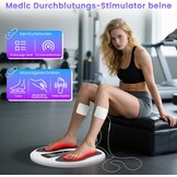 Voet & Been Doorbloedingsstimulator met EMS, TENS, Roodlichttherapie (660+850nm) & 4 Elektrodepads