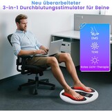 Voet & Been Doorbloedingsstimulator met EMS, TENS, Roodlichttherapie (660+850nm) & 4 Elektrodepads