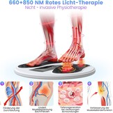Voet & Been Doorbloedingsstimulator met EMS, TENS, Roodlichttherapie (660+850nm) & 4 Elektrodepads