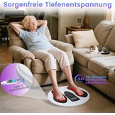 Voet & Been Doorbloedingsstimulator met EMS, TENS, Roodlichttherapie (660+850nm) & 4 Elektrodepads